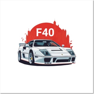 Ferrari F40 legendary car Posters and Art